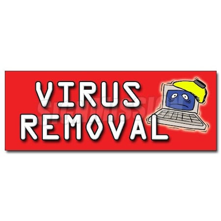 Signmission VIRUS REMOVAL DECAL sticker computer repair fix PC remove geek scan, D-12 Virus Removal D-12 Virus Removal